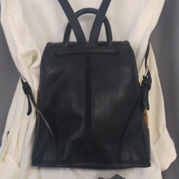 ❤️3 BRIGHTON Croc Leather & Leopard Top Handle / Backpack Bag Purse +Dustbag+FOB main image 8